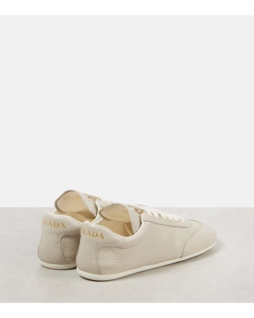 Prada White Sneakers Mit Logo-Print