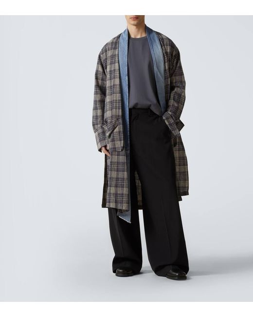 Greg Lauren Mantel Aus Baumwolle Mit Denim in Blue für Herren