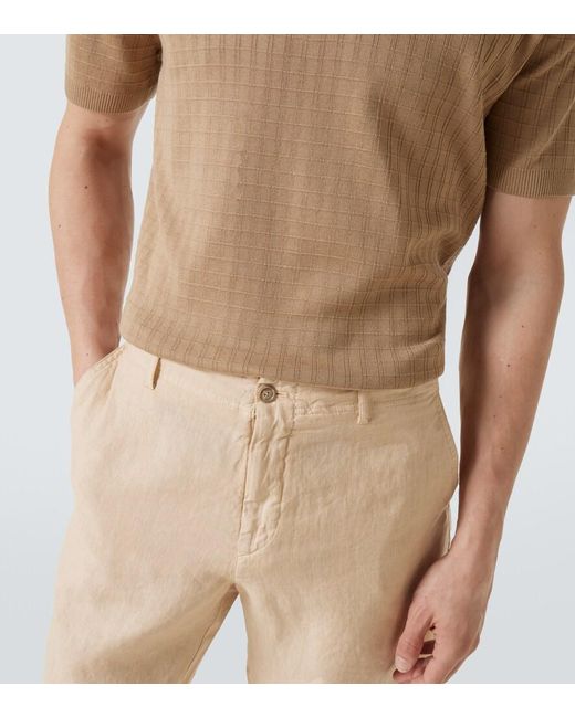 Bermudas De Lino Fedeli de hombre de color Natural