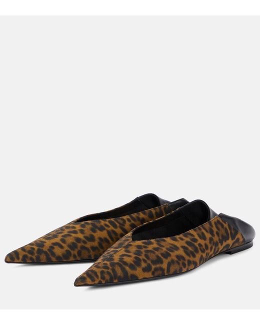 Saint Laurent Brown Zaza Ballet Flats