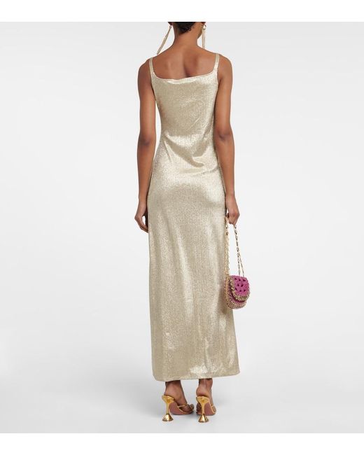 Rabanne Natural Metallic Wrap Dress