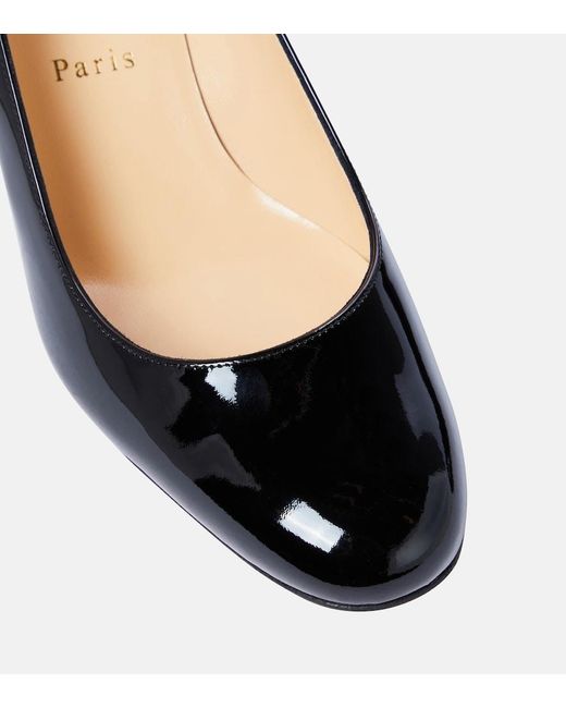 Christian Louboutin Blue Miss Sab 55 Patent Leather Pumps