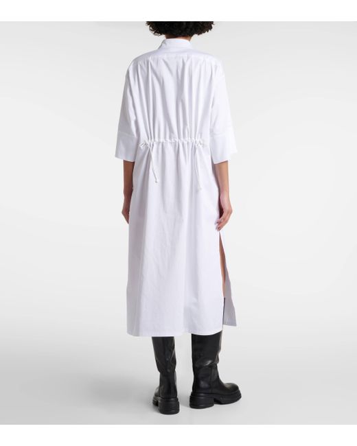 Robe chemise midi Eulalia en coton melange Max Mara en coloris White