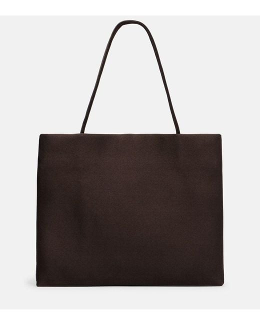 The Row Black Cecily Satin Shopper