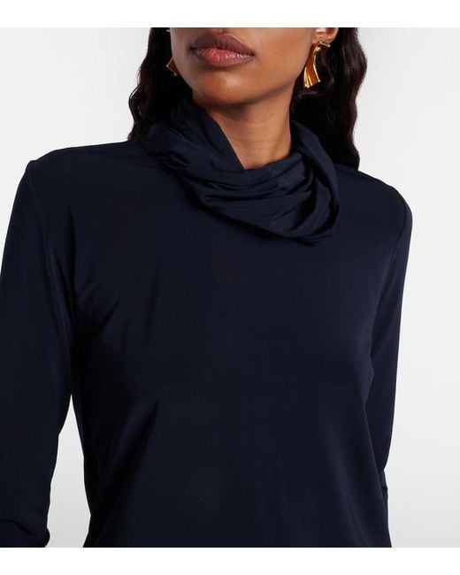 TOVE Blue Lisette Jersey Turtleneck Top