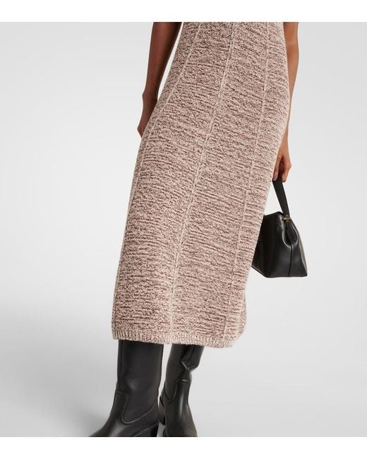 Dorothee Schumacher Natural Autumn Sparkle Knitted Midi Dress
