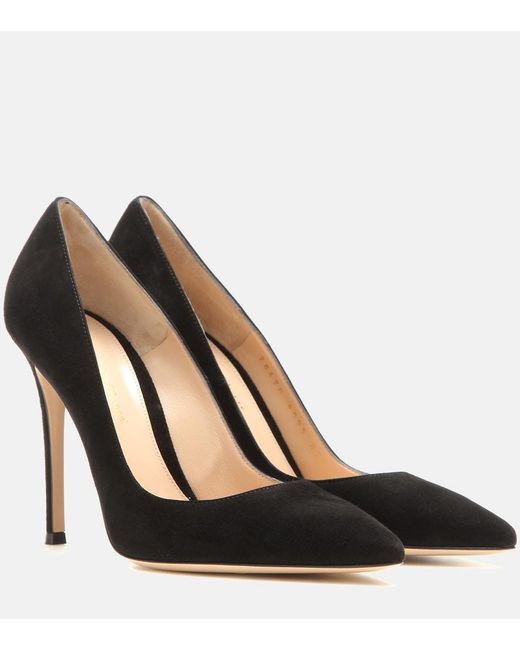 Gianvito Rossi Black Gianvito 105 Suede Pumps