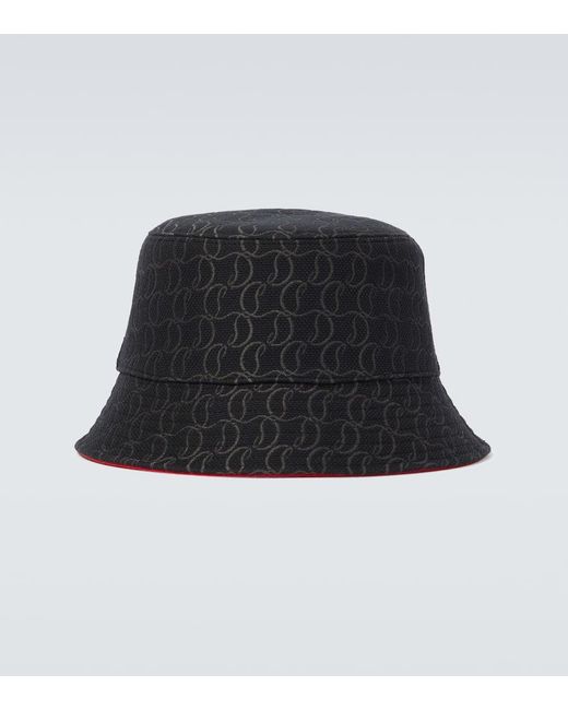 Sombrero de pescador Bobino de lona Christian Louboutin de hombre de color Black