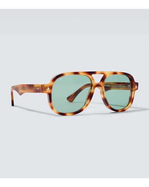 Sestini Eyewear Blue Aviator Sunglasses for men