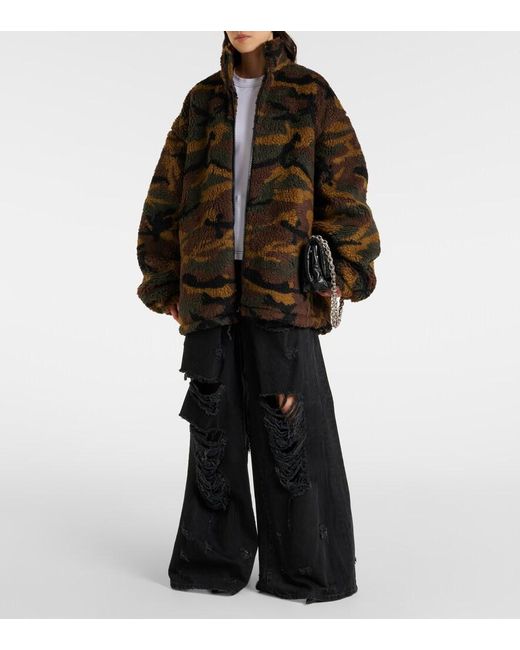 Vetements Brown Camo Fleece Jacket