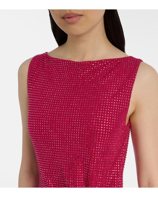 Roland Mouret Floral-Applique Embellished Gathered Maxi Dress