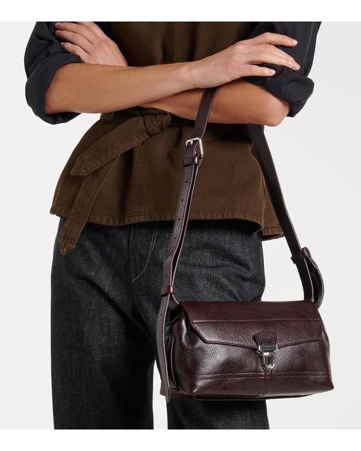 Lemaire Black Gear Small Leather Shoulder Bag