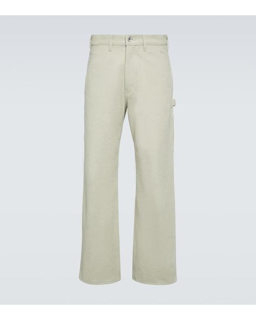 Pantaloni regular in cotone di Auralee in Natural da Uomo