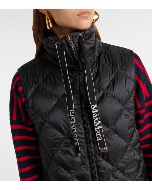 Max Mara Black The Cube Tregic Quilted Down Vest