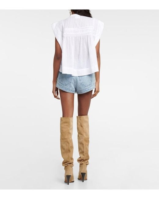 Isabel Marant White Leaza Top