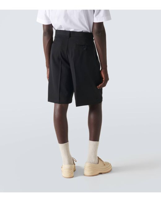 Jacquemus Black Le Short Melo Wool Bermuda Shorts for men
