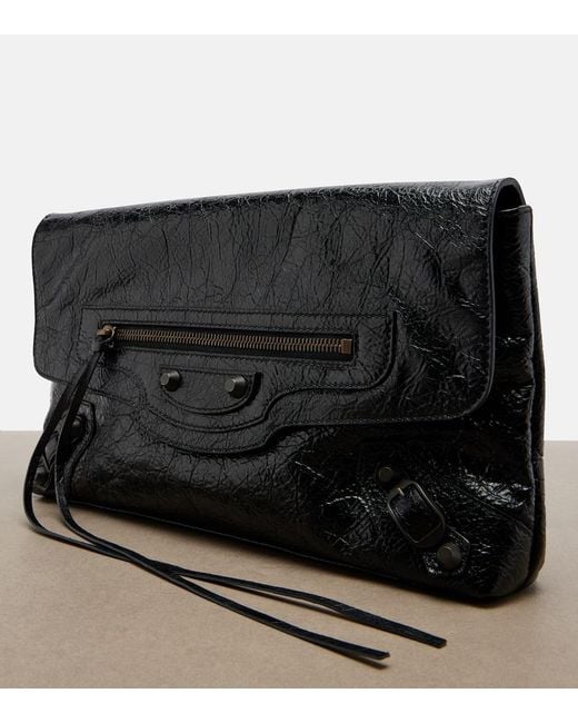Balenciaga Black Le City Leather Clutch