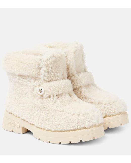Jimmy Choo Natural Ankle Boots Shea Aus Shearling