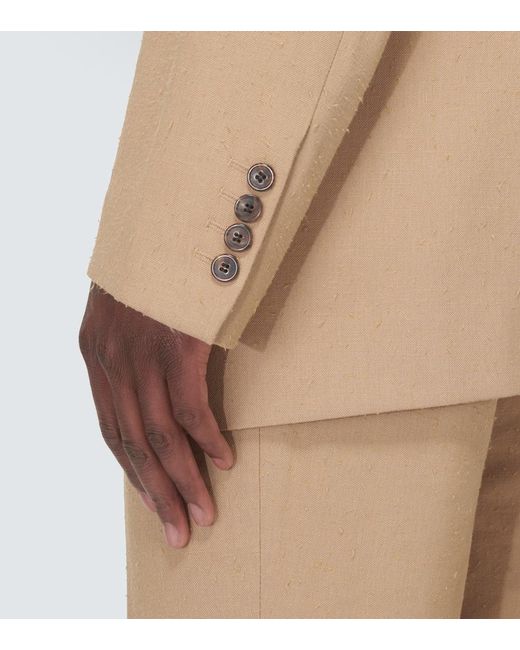 Dries Van Noten Natural Bishop Bis Belted Blazer for men