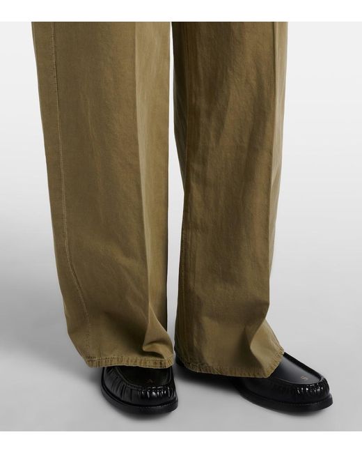 Citizens of Humanity Natural Aurora Cotton And Linen Wide-Leg Pants