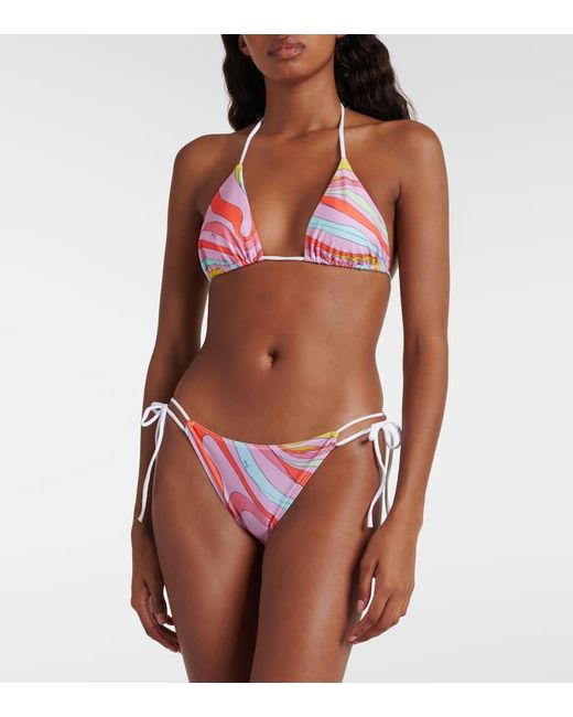 Emilio Pucci Pink Marmo Bikini Bottoms