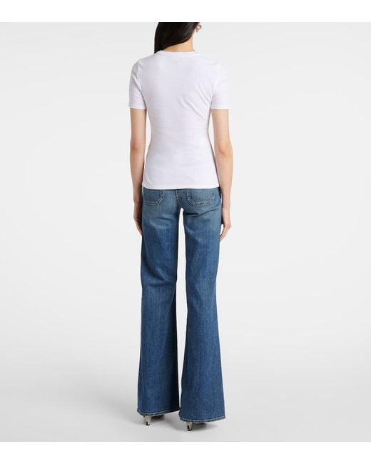 Nili Lotan White Elin Cotton Jersey T-Shirt