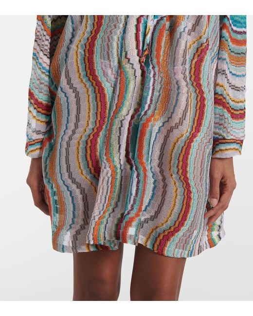 Missoni White Printed Lame Beach Cover-Up