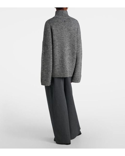 J.W. Anderson Gray Wool And Alpaca-Blend Turtleneck Sweater