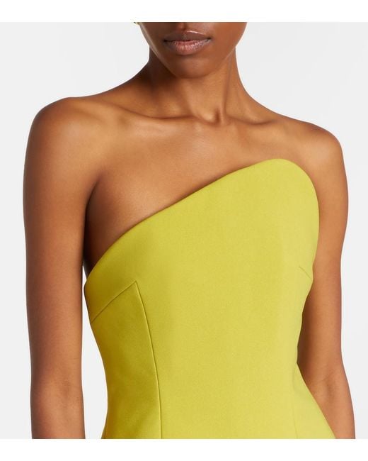 Solace London Yellow Britt Plisse Maxi Dress