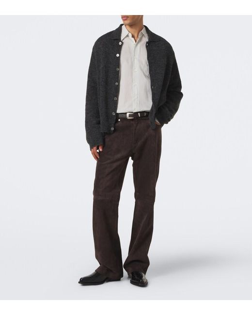 Our Legacy Gray Carlson Cut Suede Bootcut Pants for men