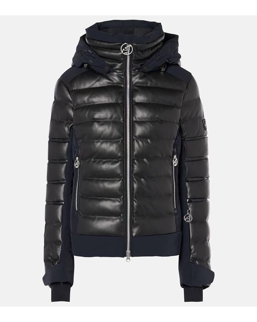 Toni Sailer Black Skijacke Adele Aus Lederimitat
