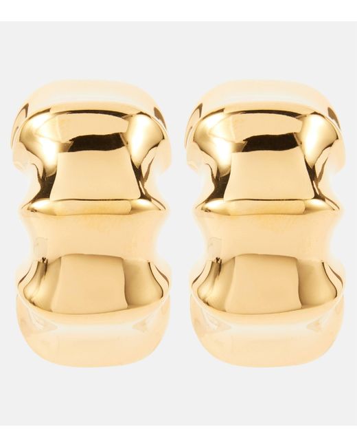 Khaite Metallic Julius Medium 18kt Gold-plated Brass Earrings