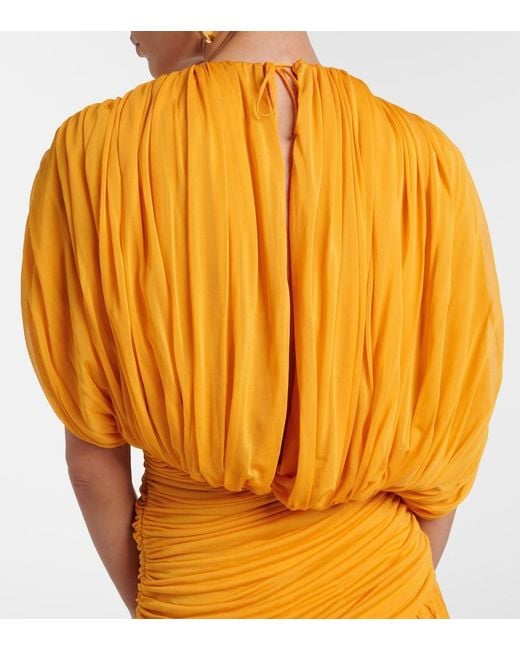 TOVE Metallic Gai Draped Jersey Gown