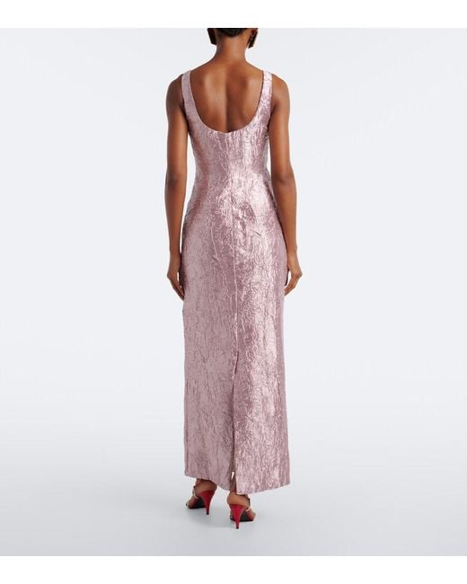Versace Purple Duchess Satin Gown
