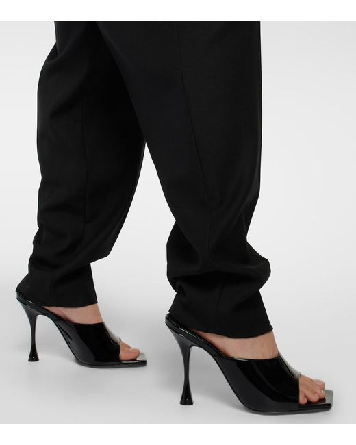 Magda Butrym Black Square Toe Mules