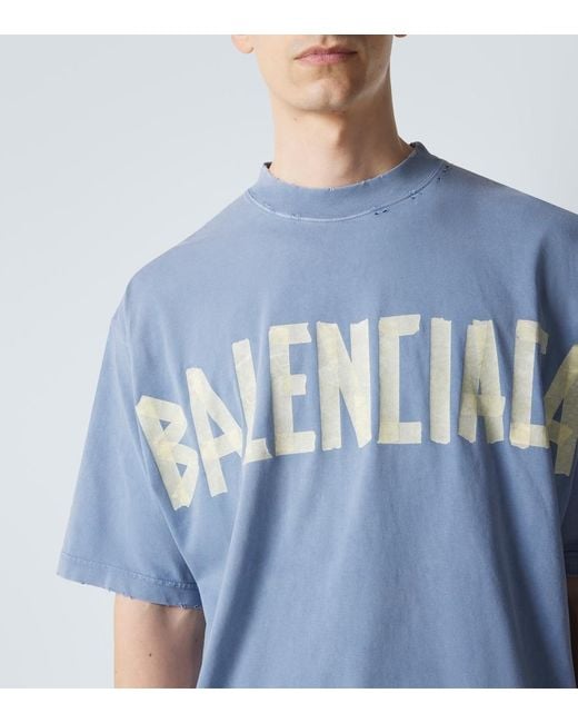 Balenciaga Blue Tape Type T-Shirt for men