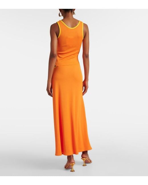 Christopher Esber Orange Open Twist Maxi Dress