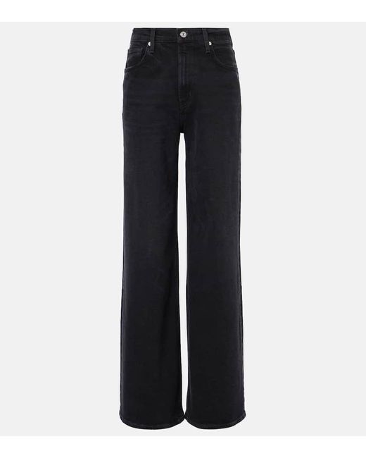 Citizens of Humanity Blue High-Rise Wide-Leg Jeans Paloma