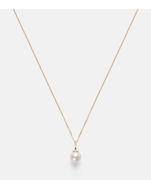 STONE AND STRAND White Essential 18Kt Necklace With Pearl