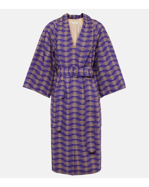 Robe imprimee en coton Dries Van Noten en coloris Purple