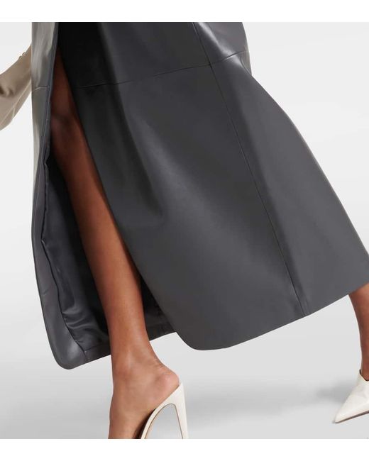 Falda larga Nan de piel sintetica Frankie Shop de color Gray