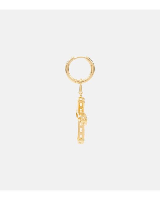 Dolce & Gabbana Metallic Crystal-Embellished Drop Earrings