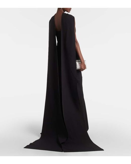 Vestido de fiesta Lilien de crepe Safiyaa de color Black
