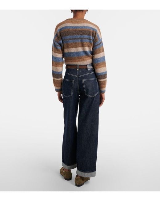 Max Mara Blue Chiara Wide-Leg Jeans