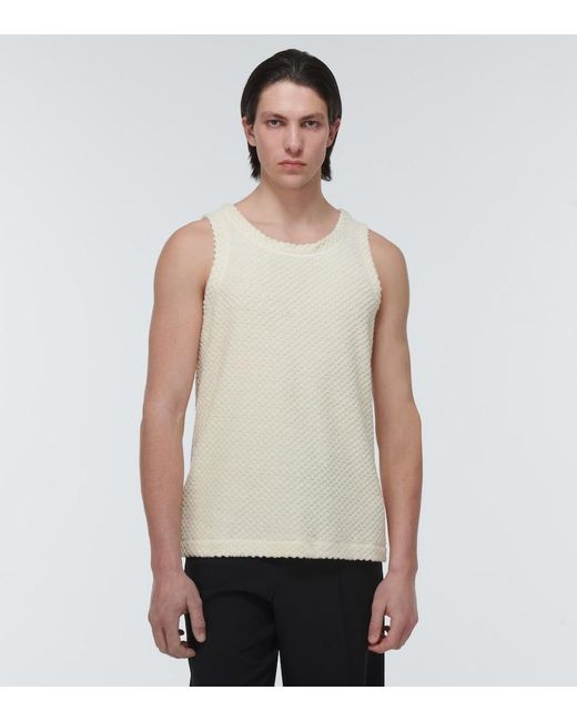 Jil Sander White Cotton-Blend Tank Top for men