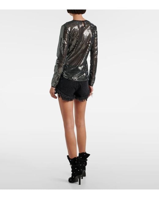 Isabel Marant Black Sequined Top