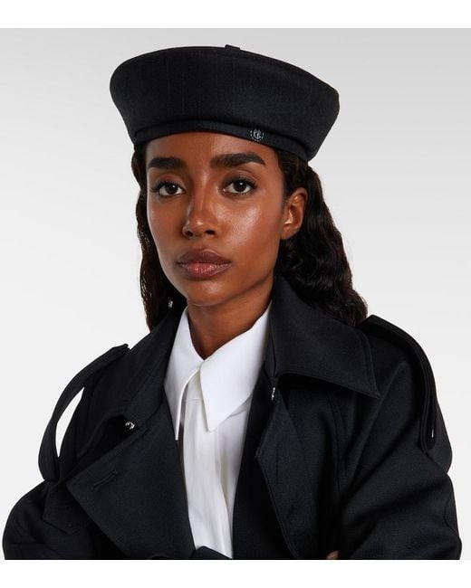 Ruslan Baginskiy Black Barett Aus Einem Wollgemisch