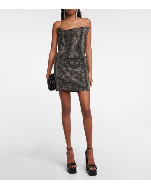 Roland Mouret Black Embellished Miniskirt