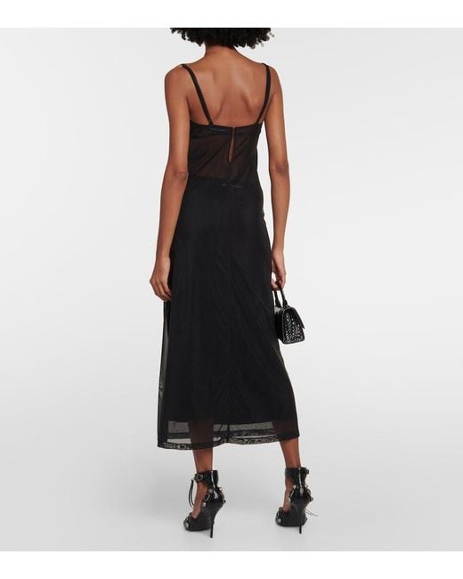 Y. Project Black Wire Brasier Slip Dress