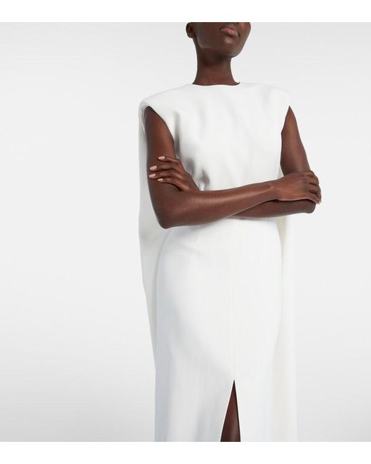 Givenchy White Caped Cocktail Dress